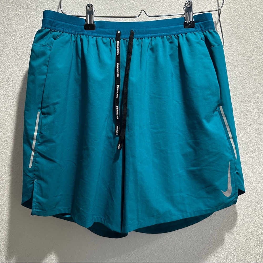 Nike Men's Dri-fit Blue/Green Running Shorts